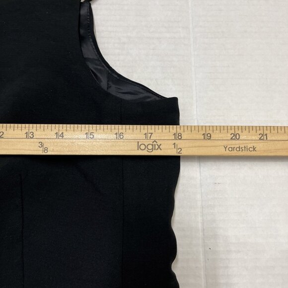 Christian Lacroix Top Womens 8 Black Crepe Strappy Vest Button Front Classic - Picture 5 of 10